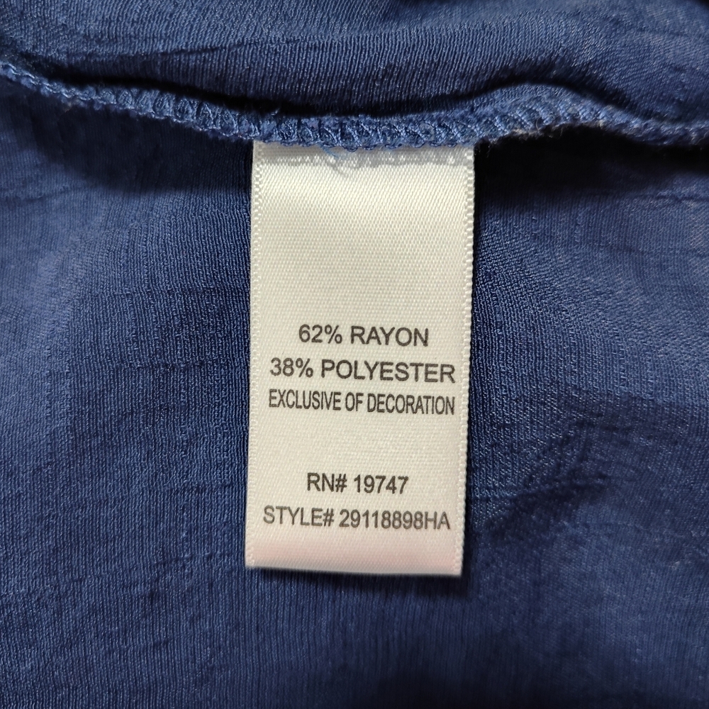 Women's Counterparts Blue Bell Sleeve Tunic Top, Size 3X - Picture 6 of 7